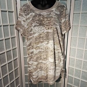 Kismet Beige and Brown Camouflage Women's Tee 6629